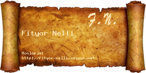 Fityor Nelli névjegykártya